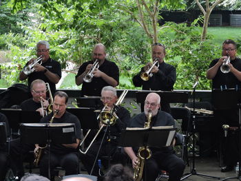 Group of people at music concert