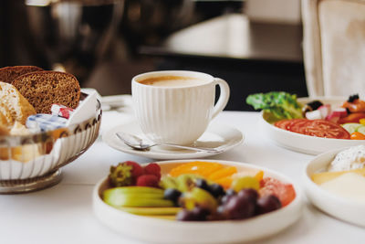 Close-up of food on table