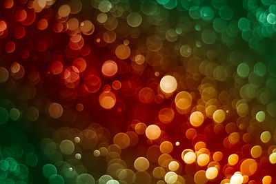 Defocused image of illuminated lights