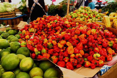 Close-up of fruits for sale at market stall