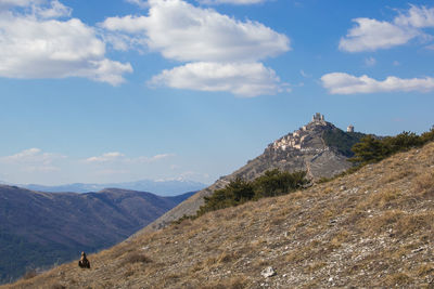 Panoramic view of rocca calascio in abruzzo