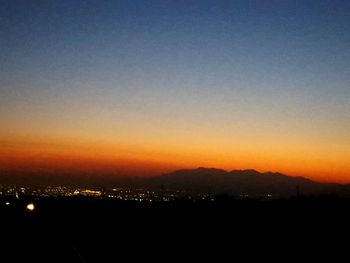 Scenic view of landscape at sunset