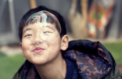 Close-up portrait of boy