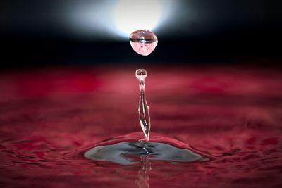 Detail of rippled water on floor