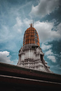 Low angle view of traditional building against sky