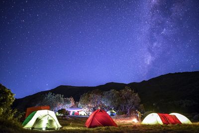 Enjoy the night sky by camping at pondok saladah, mount papandayan