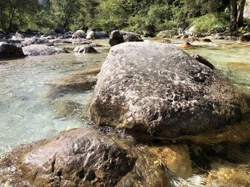 River flowing through rocks