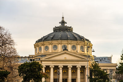 Low angle view of historic building against sky