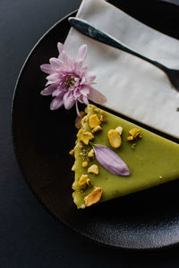 High angle view of food on table