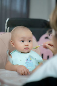 Portrait of cute baby girl