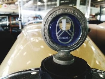 Close-up of vintage car