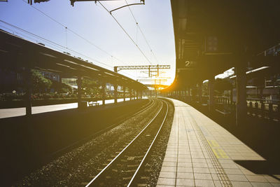 View of railroad station platform