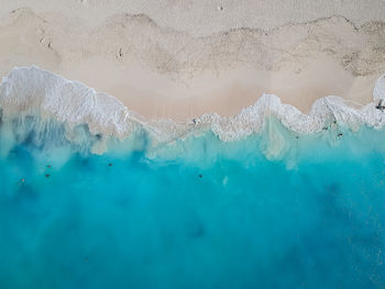 Aerial view of blue water