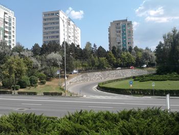 City street against sky