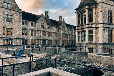 Buildings against sky in city