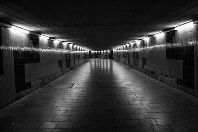 Empty subway tunnel