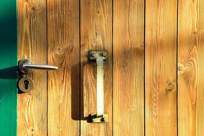 Close-up of wooden door