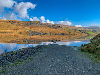 Scenic view of river against sky