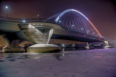 Illuminated city at night