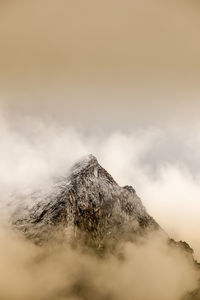 Low angle view of mountain against sky