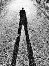 Shadow of man on wall