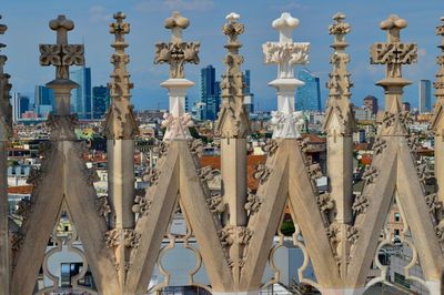 Panoramic view of temple against sky