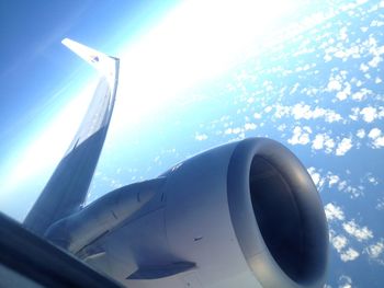 Cropped image of airplane wing