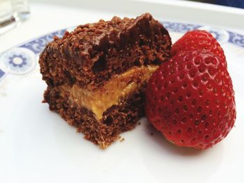 Close-up of dessert in plate