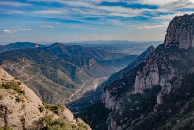 Panoramic view of landscape against sky at sunset