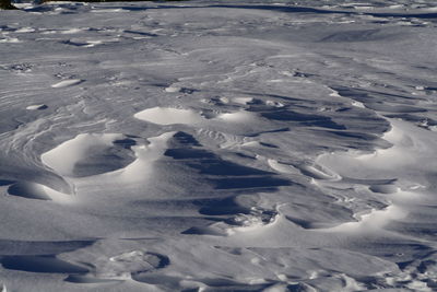 Aerial view of snow