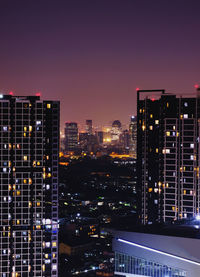 Bangkok urban cityscape skyline night scene