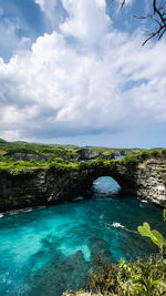 Scenic view of sea against sky. 