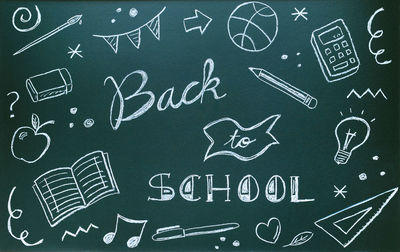 Full frame shot of text on blackboard