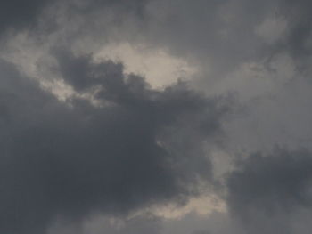 Low angle view of storm clouds in sky