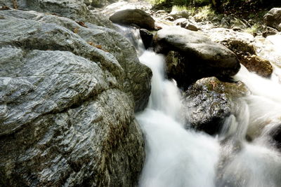 River flowing through rocks