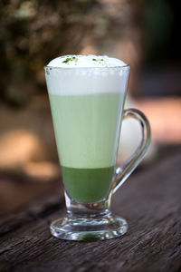 Close-up of drink on table