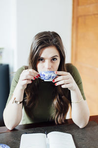 Portrait of young woman