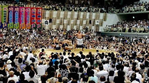 Crowd in stadium