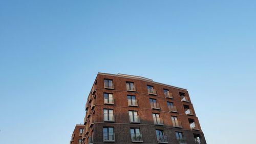 Low angle view of building against clear sky