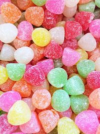 Full frame shot of colorful sugar candies