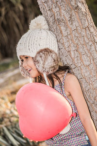 A girl playing