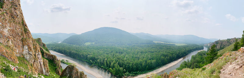 Panoramic view of landscape against sky