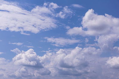 Low angle view of clouds in sky