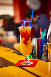 Close-up of drink on table