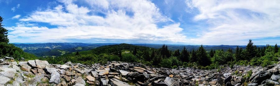 Panoramic view of landscape against sky