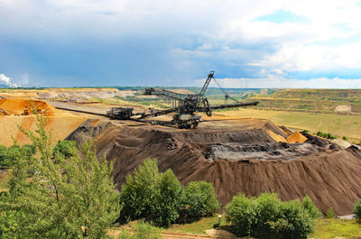 Garzweiler open-cast lignite coal mine in germany nrw europe