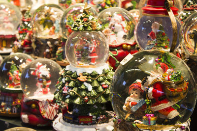 Close-up of christmas decorations