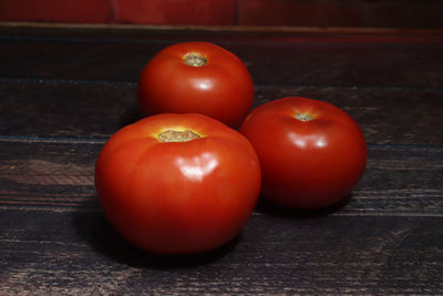 Close-up of tomatoes on table