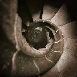 Close-up of spiral staircase