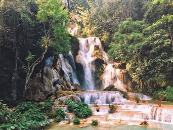 River flowing through rocks